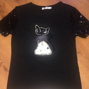 Sequin sleeve top⭐️